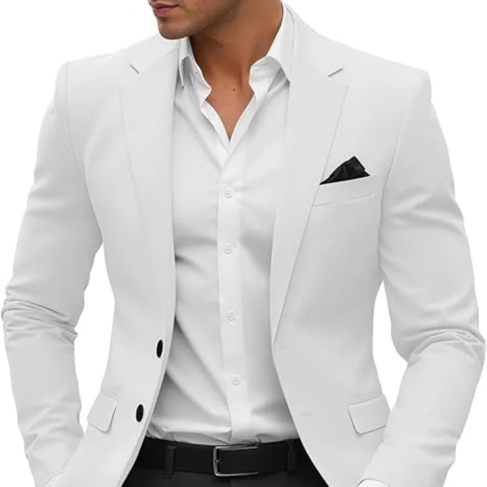 Men's slim fit suit, jacket, wedding party outfit, fashionable formal occasion, wedding banquet, evening banquet