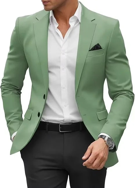 Men's slim fit suit, jacket, wedding party outfit, fashionable formal occasion, wedding banquet, evening banquet